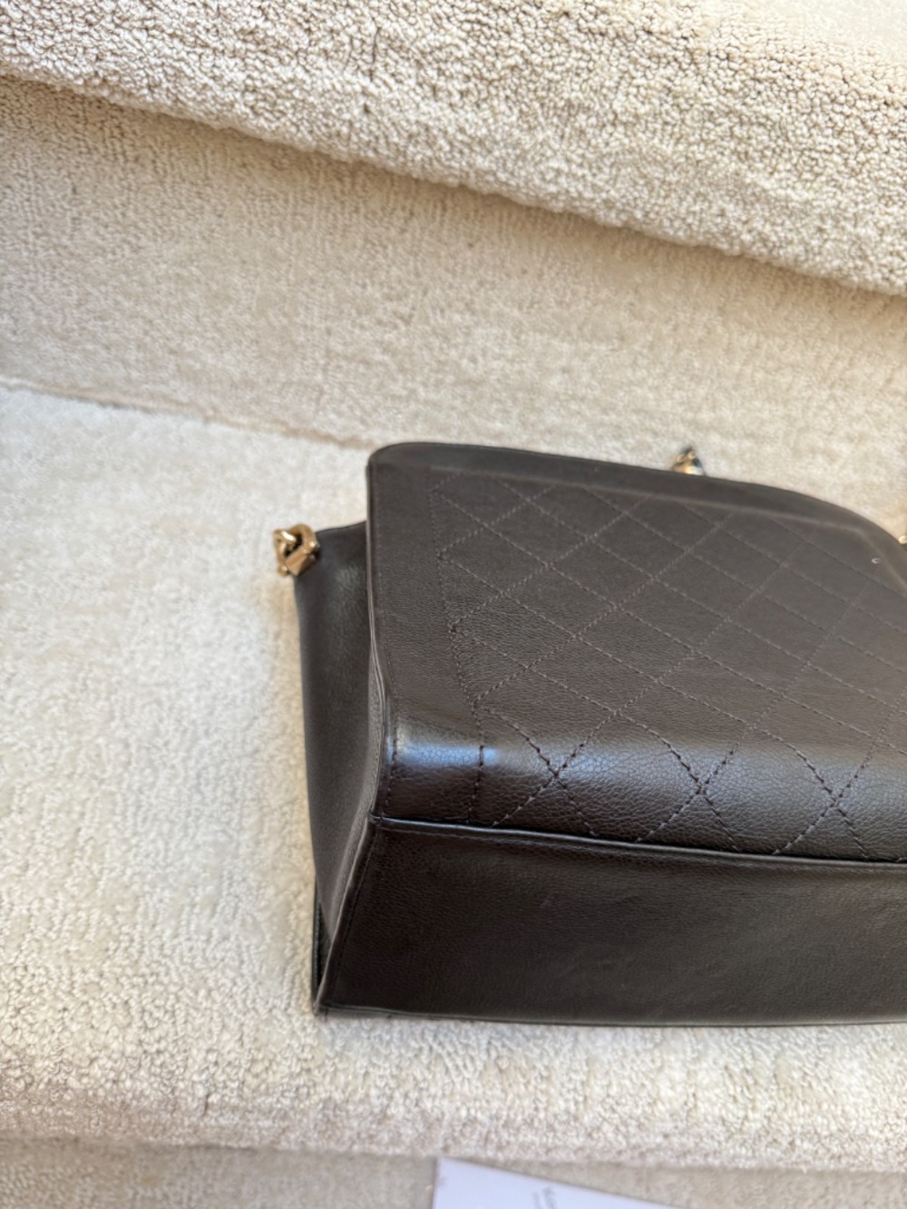 Chanel Grained Calfskin Stitched Label Click Shopper Tote Small and Black - Picture 3 of 14